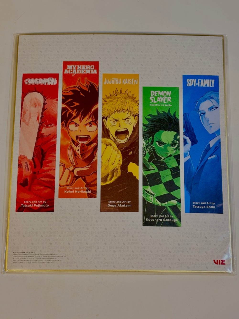 Viz Media Shikishi Board Jujutsu Kaisen Demon Slayer Spy x Family & More Anime
